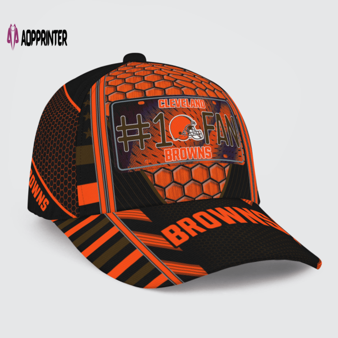 Cleveland Browns #1 Fan All Over Print Baseball Classic Cap Men Hat