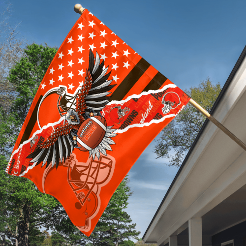 Cleveland Browns American Landscape House Flag