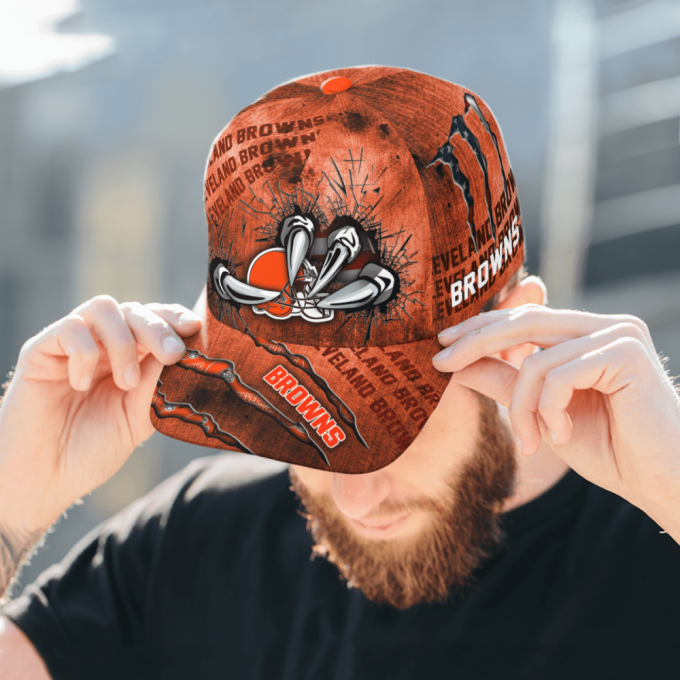 Cleveland Browns Flag 3D Dragon Classic Baseball Classic Cap Men Hat