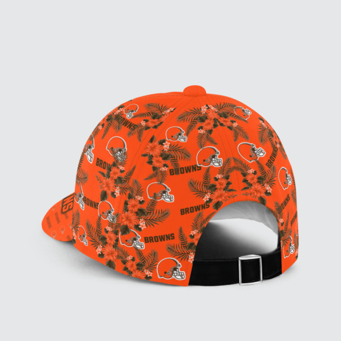 Cleveland Browns Floral Hawaiian Adjustable Baseball Classic Cap Men Hat