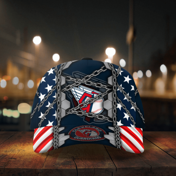 Cleveland Guardians Stars & Stripes Chain Printed Baseball Classic Baseball Classic Cap Men Hat Men Hat