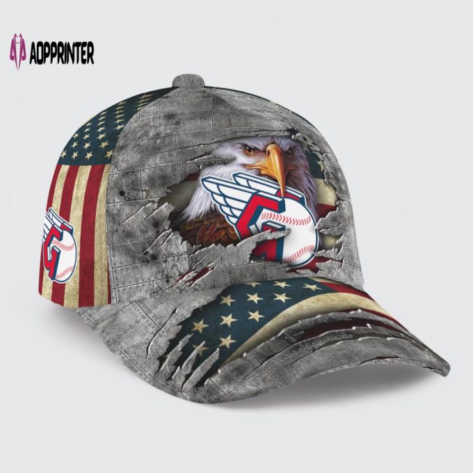 Cleveland Guardians Vintage American Flag Royalty Baseball Classic Baseball Classic Cap Men Hat Men Hat