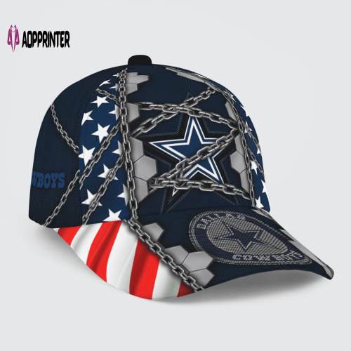 Dallas Cowboys Stars & Stripes Chain Printed Baseball Classic Baseball Classic Cap Men Hat Men Hat