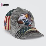 Dallas Cowboys Vintage American Flag Royalty Baseball Classic Cap Men Hat