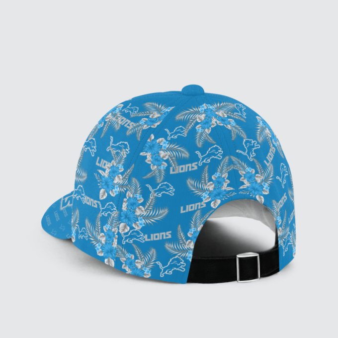 Detroit Lions Floral Hawaiian Adjustable Baseball Classic Baseball Classic Cap Men Hat Men Hat