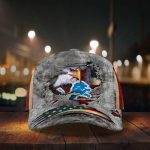 Detroit Lions Vintage American Flag Royalty Baseball Classic Cap Men Hat