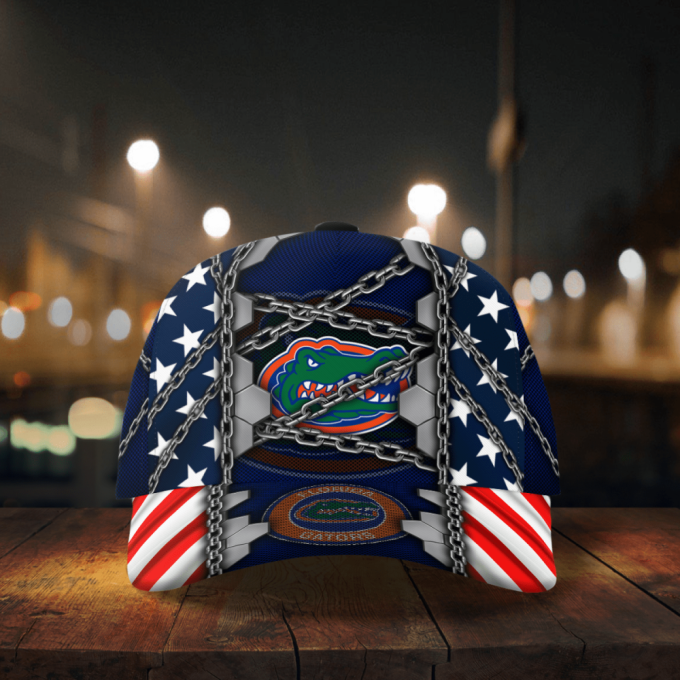 Florida Gators Stars & Stripes Chain Printed Baseball Classic Baseball Classic Cap Men Hat Men Hat