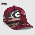 Georgia Bulldogs American Flag Metal Printed Baseball Classic Cap Men Hat