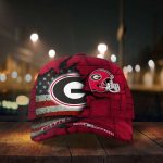 Georgia Bulldogs American Flag Metal Printed Baseball Classic Cap Men Hat