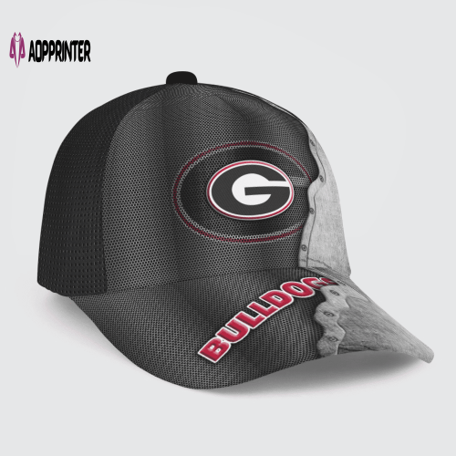 Georgia Bulldogs Specialized Metal Texture Baseball Baseball Classic Cap Men Hat
