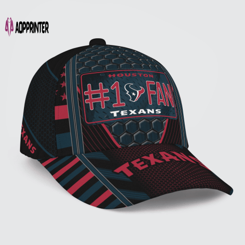 Houston Texans #1 Fan All Over Print Baseball Classic Cap Men Hat