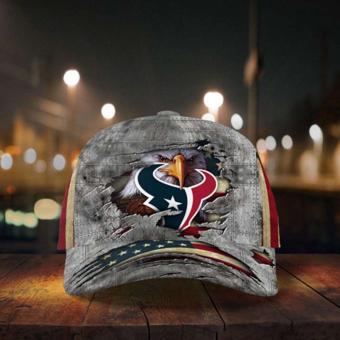 Houston Texans Vintage American Flag Royalty Baseball Classic Cap Men Hat