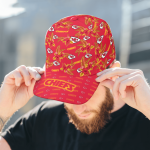 Kansas City Chiefs Floral Hawaiian Adjustable Baseball Classic Baseball Classic Cap Men Hat Men Hat