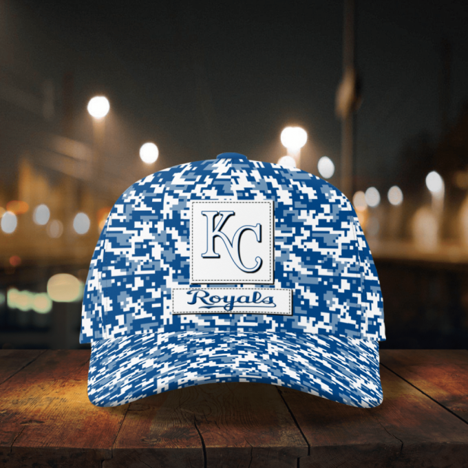 Kansas City Royals Digital Camo AOP Classic Baseball Classic Baseball Classic Cap Men Hat Men Hat