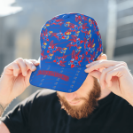 Kansas Jayhawks Floral Hawaiian Adjustable Baseball Classic Cap Men Hat