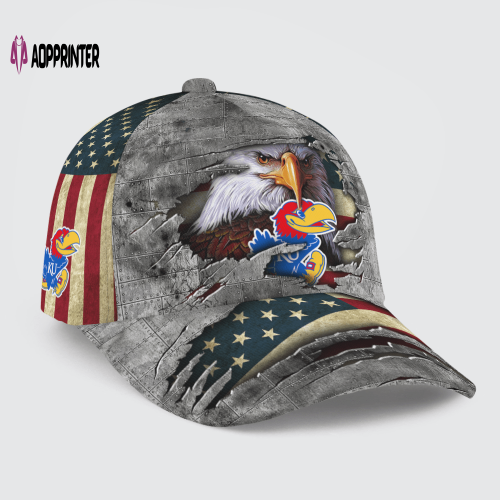 Kansas JayhawksVintage American Flag Royalty Baseball Classic Baseball Classic Cap Men Hat Men Hat