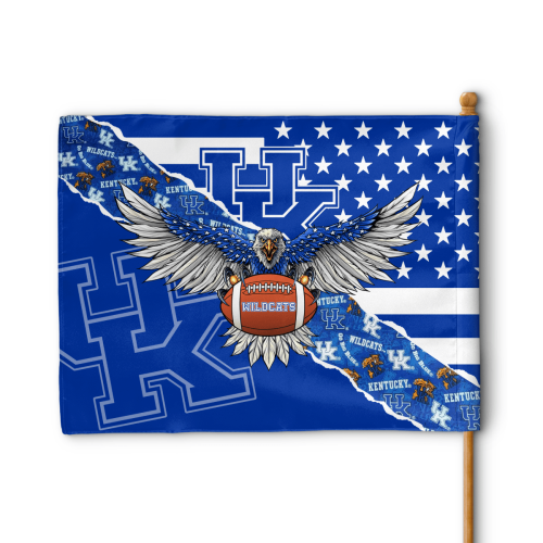 Kentucky Wildcats American Landscape House Flag