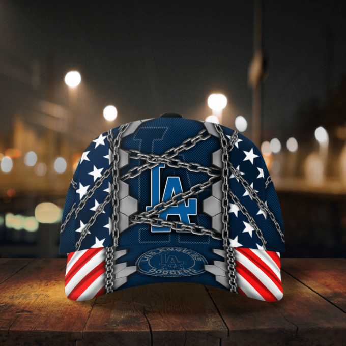 Los Angeles Dodgers Stars & Stripes Chain Printed Baseball Classic Cap Men Hat
