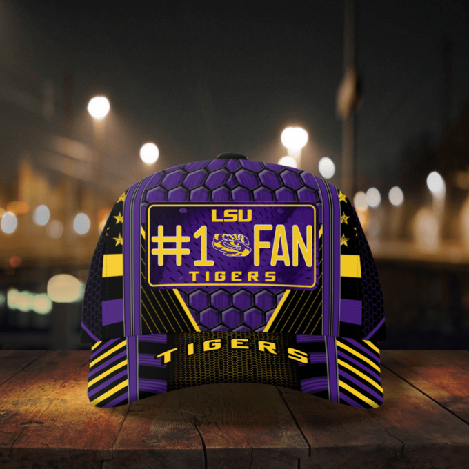 LSU Tigers #1 Fan All Over Print Baseball Classic Baseball Classic Cap Men Hat Men Hat