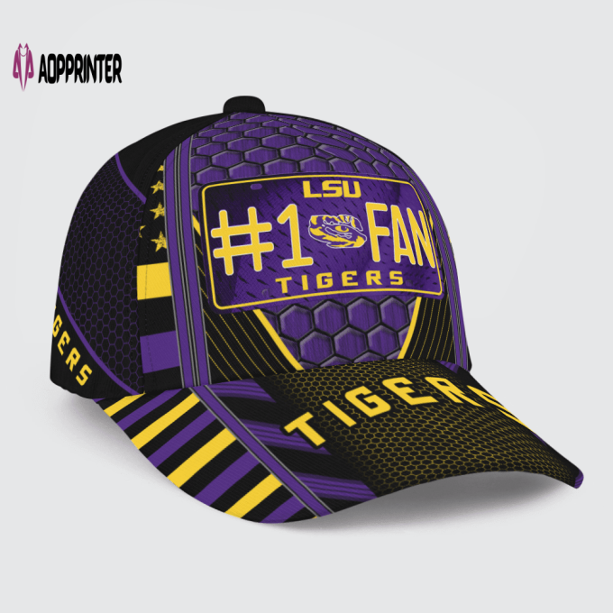 LSU Tigers #1 Fan All Over Print Baseball Classic Baseball Classic Cap Men Hat Men Hat