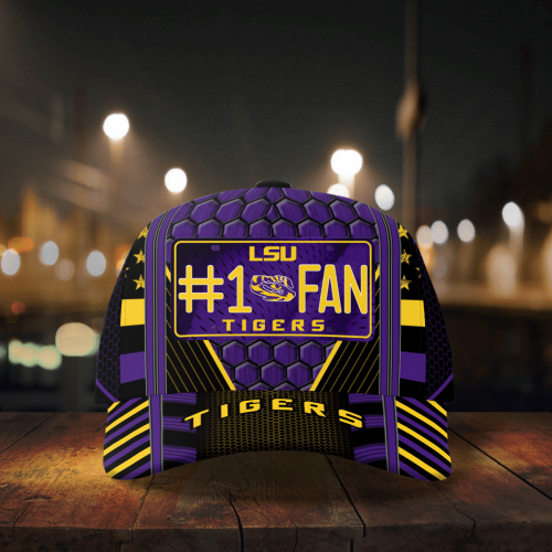 LSU Tigers #1 Fan All Over Print Baseball Classic Cap Men Hat