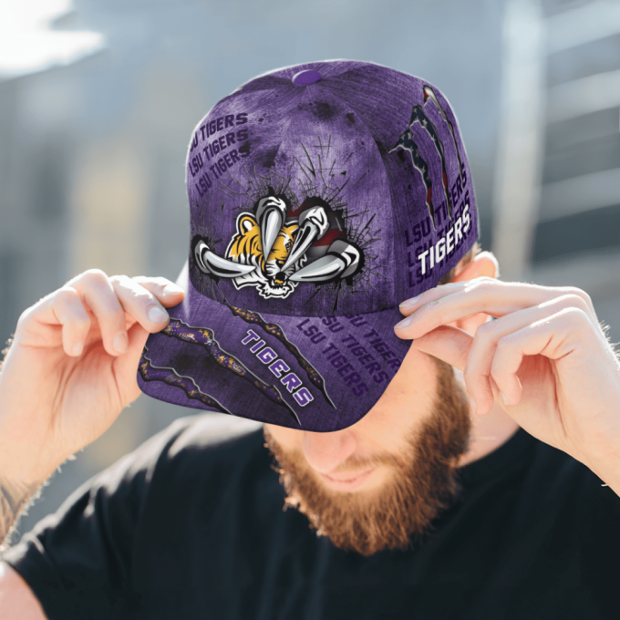 LSU Tigers Flag 3D Dragon Classic Baseball Classic Cap Men Hat