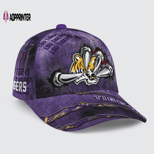 LSU Tigers Flag 3D Dragon Classic Baseball Classic Cap Men Hat