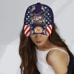 LSU Tigers Stars & Stripes Chain Printed Baseball Classic Baseball Classic Cap Men Hat Men Hat