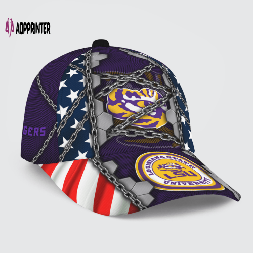 LSU Tigers Stars & Stripes Chain Printed Baseball Classic Cap Men Hat