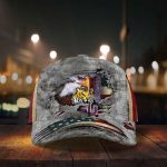 LSU Tigers Vintage American Flag Royalty Baseball Classic Cap Men Hat