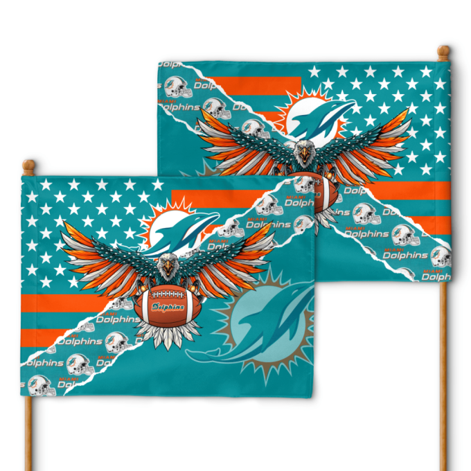 Miami Dolphins American Landscape House Flag