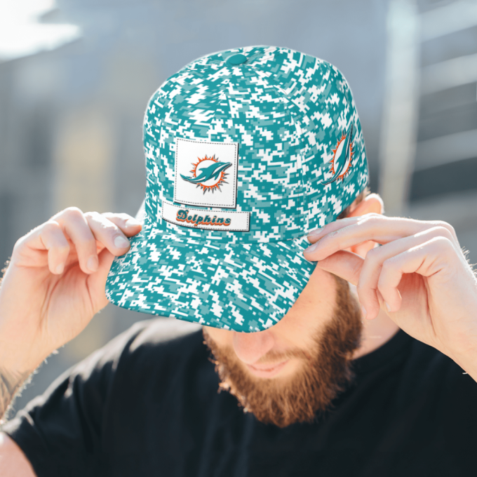 Miami Dolphins Digital Camo AOP Classic Baseball Classic Cap Men Hat