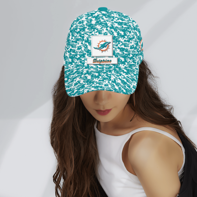 Miami Dolphins Digital Camo AOP Classic Baseball Classic Cap Men Hat