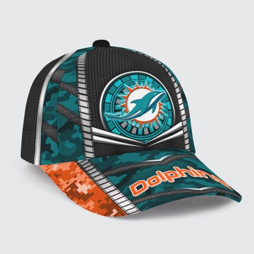 Miami Dolphins Digital Camo Print Baseball Classic Baseball Classic Cap Men Hat Men Hat