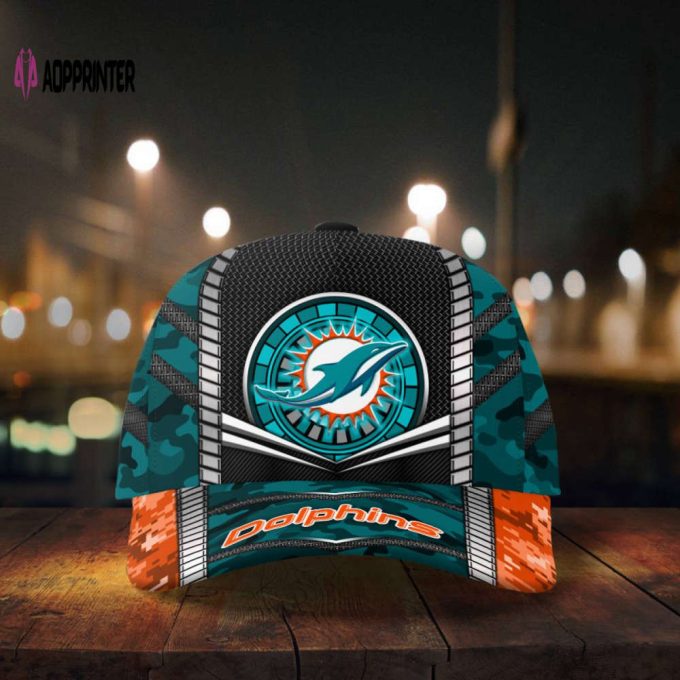 Miami Dolphins Digital Camo Print Baseball Classic Baseball Classic Cap Men Hat Men Hat