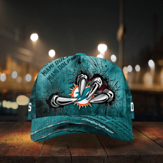 Miami Dolphins Flag 3D Dragon Classic Baseball Classic Baseball Classic Cap Men Hat Men Hat