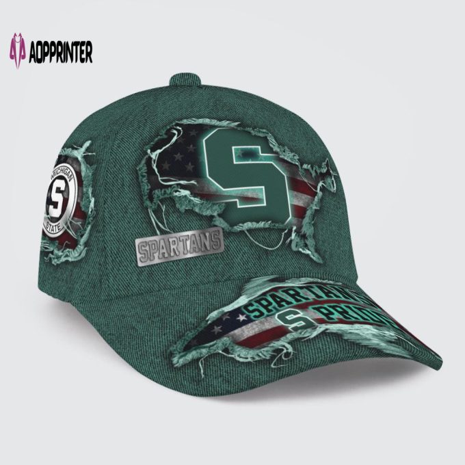 Michigan State Spartans American Flag Classic Baseball Classic Cap Men Hat