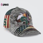 Michigan State Spartans Vintage American Flag Royalty Baseball Classic Baseball Classic Cap Men Hat Men Hat