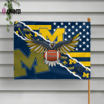 Michigan Wolverines American Landscape House Flag