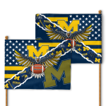 Michigan Wolverines American Landscape House Flag