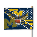 Michigan Wolverines American Landscape House Flag