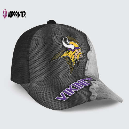 Minnesota Vikings Specialized Metal Texture Baseball Baseball Classic Baseball Classic Cap Men Hat Men Hat