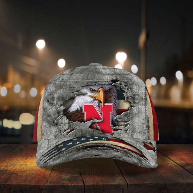 Nebraska CornhuskersVintage American Flag Royalty Baseball Classic Cap Men Hat