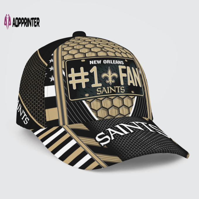 New Orleans Saints #1 Fan All Over Print Baseball Classic Baseball Classic Cap Men Hat Men Hat