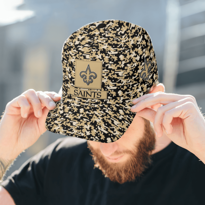 New Orleans Saints Digital Camo AOP Classic Baseball Classic Baseball Classic Cap Men Hat Men Hat