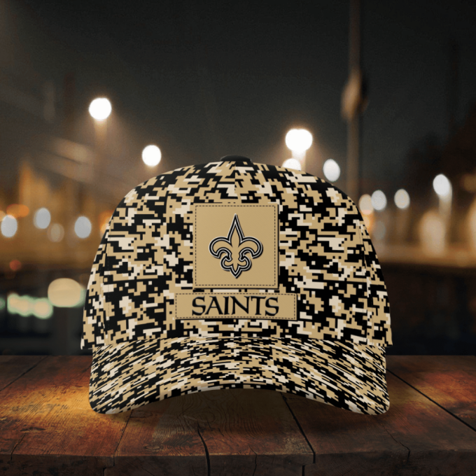 New Orleans Saints Digital Camo AOP Classic Baseball Classic Baseball Classic Cap Men Hat Men Hat