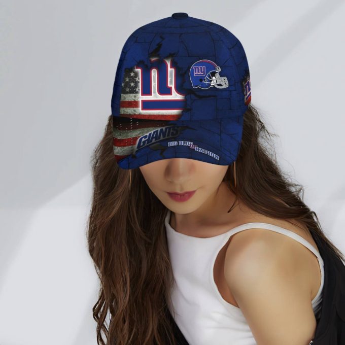 New York Giants American Flag Metal Printed Baseball Classic Baseball Classic Cap Men Hat Men Hat