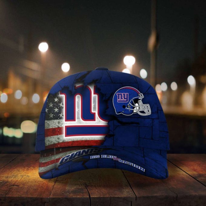 New York Giants American Flag Metal Printed Baseball Classic Baseball Classic Cap Men Hat Men Hat