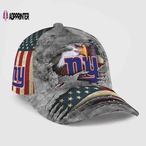 New York Giants Vintage American Flag Royalty Baseball Classic Baseball Classic Cap Men Hat Men Hat