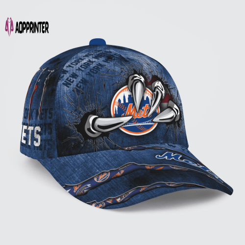 New York Mets Flag 3D Dragon Classic Baseball Classic Cap Men Hat